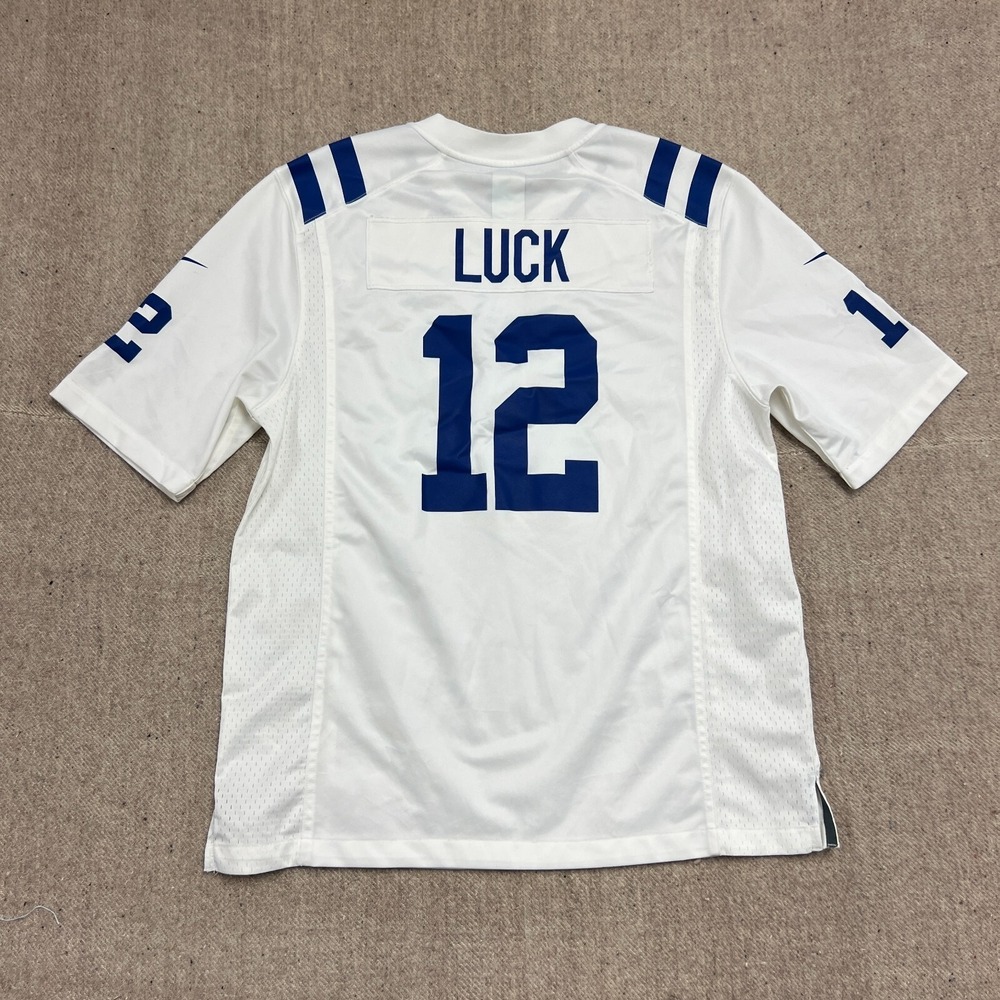 Indianapolis Colts Andrew Luck Jersey Mens Large White NFL Nike On Field - Picture 7 of 11